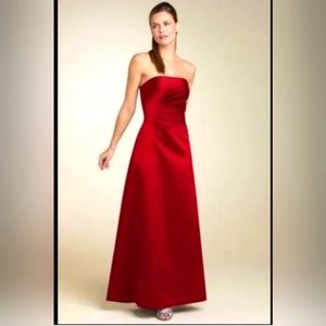 NWT JS Boutique red satin gown size 18